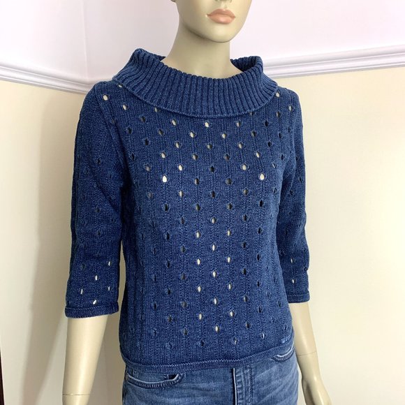 Blue Willi's Sweaters - BLUE WILLI'S Danemark Indigo blue 100% cotton pullover sweater M